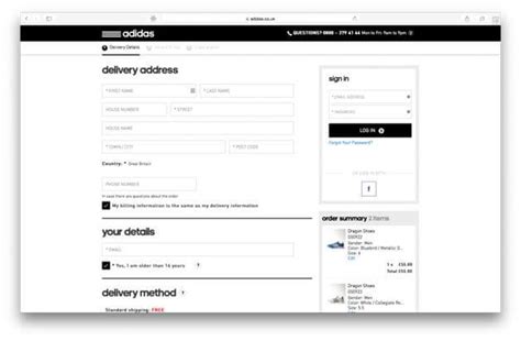 adidas checkout not working.